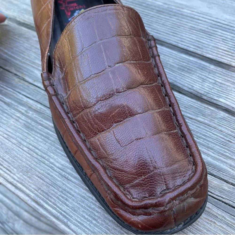 Falchi by Carlos Falchi “Lana” brown leather loafers 8.5